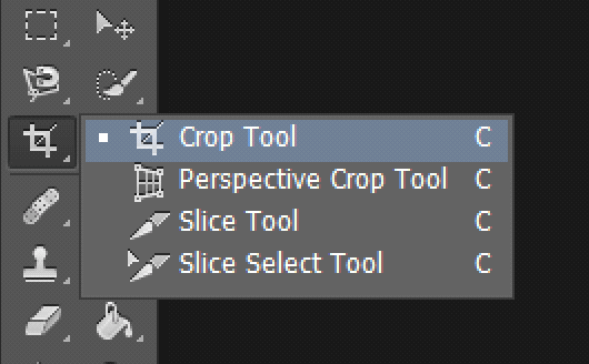 Adobe photoshop crop tools